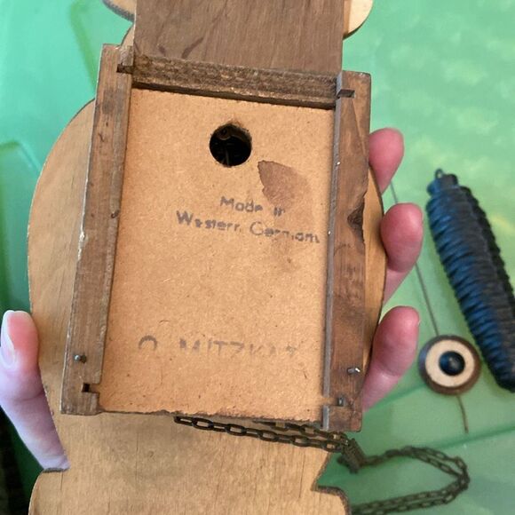 Vintage Owl Wall Clock made in Western Germany - Picture 6 of 6